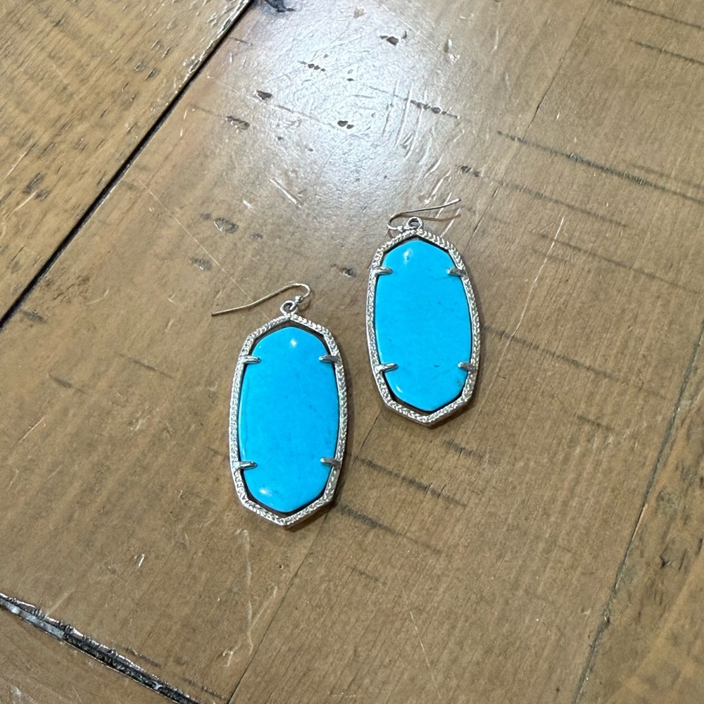 Kendra Scott Bright Turquoise Blue Kendra Drop Earrings